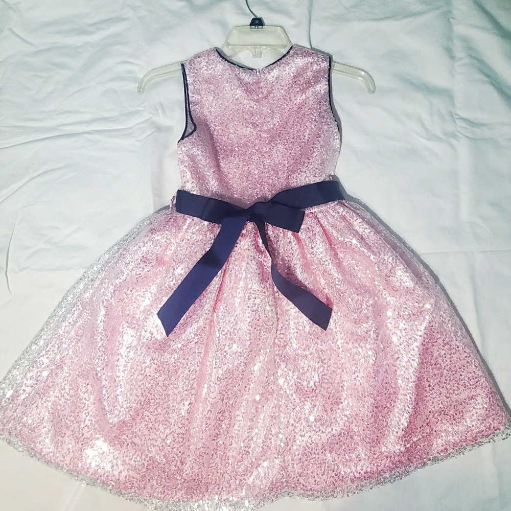 Pink sequin girls dress